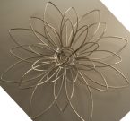 A67-Silver metal flowers, set of 3