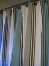 SC08-Shower Curtain, Blue & Grey Stripes