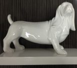 Decorative Dog, White resin, small-Acc030