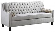 SF12-Sofa, Silver Grey, Tufted w/nailhead