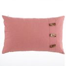 TC96-Toss Cushion, Pink, Wooden Buttons