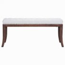 OB17-Bench, Ivory Leather, Button Top