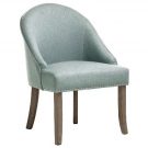 LC21-Aqua, Studded Lounge Chair