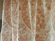 SC06-Shower Curtain, Peach/Tan Paisley