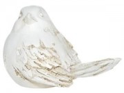 Decorative Bird, Wood, White-Acc9913