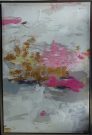 A134-Femme, Pink & Gold, Framed Canvas