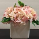 PL41a-Pink Hydrangea in white pot