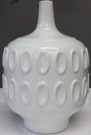 Vase, White, Circle Motif-Acc9941