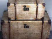 OT45-Pr. of Chests, Gold Distressed Finish