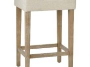 DC37a-Saddle Counter Stool, Beige, Tufted