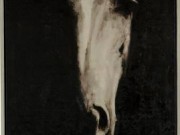 A119c-Horse Face, Charcoal, Canvas