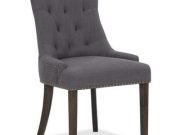 DC02-Charcoal Wing Side Chair, Tufted