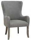 LC08-Grey Hostess Chair, Tufted Back