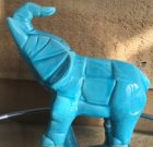 Decorative Elephant, Teal Blue-Acc011