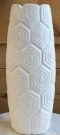 Vase, White Geometric Pattern-Acc021