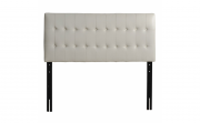 BM11a-Queen, Ivory Leather Tufted
