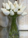 PL31a-Bundle of Rose Buds in gel, glass vase