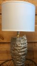 L31-Gold Textured Lamp, Drum Shade