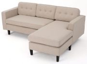 SF07a-Cream Sectional Chaise, Reversible