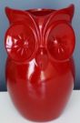 Decorative Owl, Red Vase – Acc50
