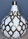 Vase, Gold & White Trellis – Acc018