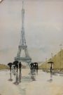 A139-Paris Streetscape, Silver Framed Canvas