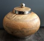 Decorative Wooden Jar with lid-Acc506