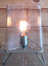 L33a-Triangle Glass Lamp w/edison bulb