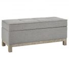 OB01a-Dove Grey Storage Bench