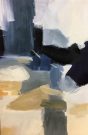 A09a-Navy & Tan Abstract Canvas