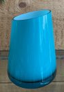 Vase, Blue/Teal Glass, Slant-Acc102a