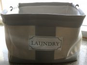Laundry Basket, Grey, soft sided-Acc88