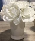PL47-White flowers, white ceramic pot