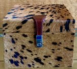 Box, Brown Spotted Cow Hide-Acc9959a