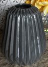 Vase, Grey Ribbed, Small – Acc401a