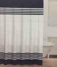 SC02-Shower Curtain, Navy & White Bands
