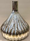 Vase, Silvery/Bronze Ribbed-Acc405b