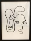 A124-B&W Face Sketches, Framed