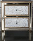 BS01aa-Mirror 2drawer, Antique Gold