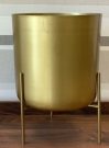 PLTP001a-Gold Planter Pot, 3 Legs