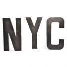 A50c-“NYC”, set of metal letters