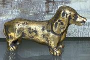 Decorative Dog, Gold Weiner-Acc0995a
