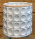 PLTP003b-White Ceramic, Circle Motif