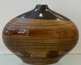 Vase, Wood Look Wave-Acc038g
