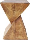 OT15bb-Faux Wood, Geometric Stool