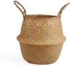 PLTP03-Seagrass Belly Basket w/handles