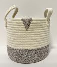 PLTP004a-White & Grey Soft Basket
