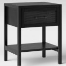 BS08g-Black w/black rattan drawer