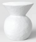 OT15bc-White Ceramic, Hourglass Stool
