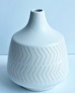 Vase, White Side Chevron–Acc439b